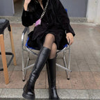 XY (find better variant images) Platform Knee High Boots with Fur Lining