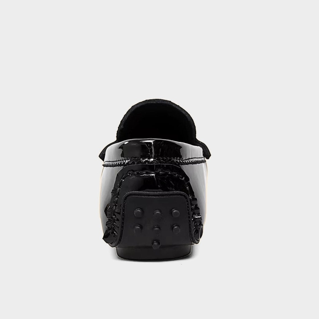 Glossy Leather Slip-On Penny Loafers with Soft Sole