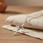 Sapphire Cross Necklace
