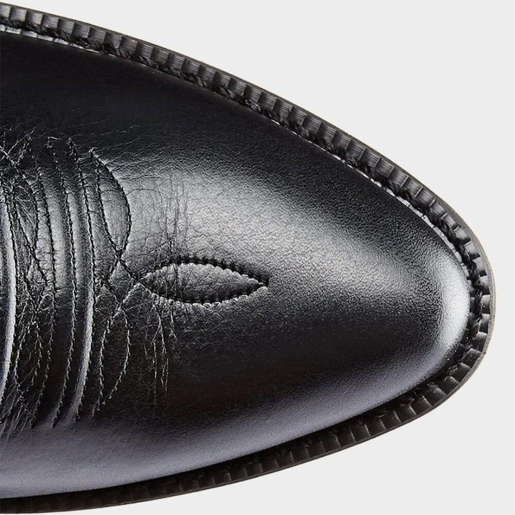 Embroidered Cowboy Riding Boots with Pointed Toe