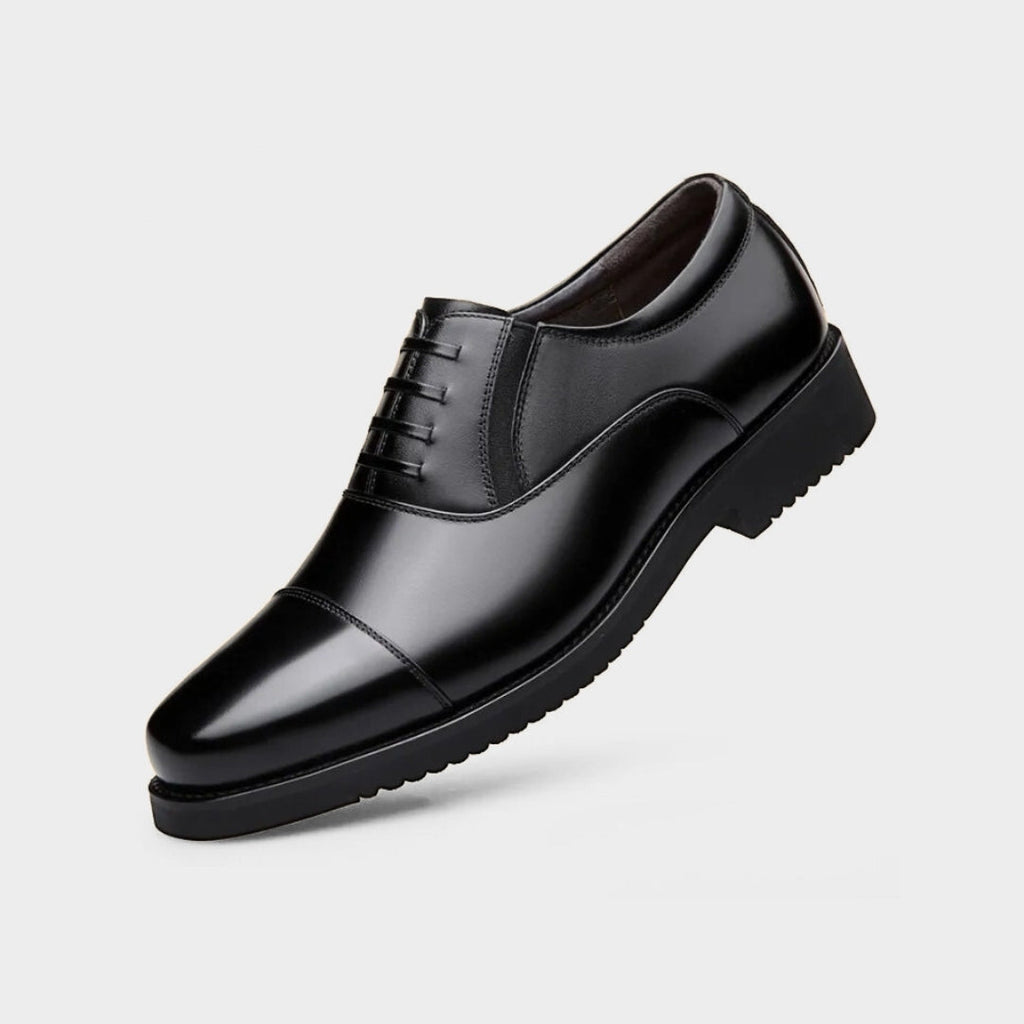 Waterproof Cow Leather Oxford Shoes with Pointed Toe