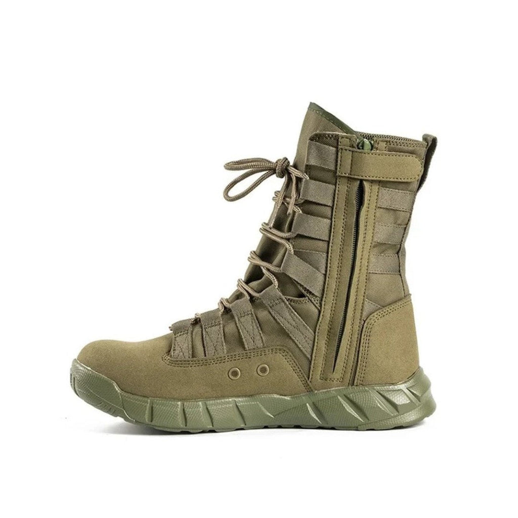 High-Top Nylon Desert Hiking Boots with Rubber Sole