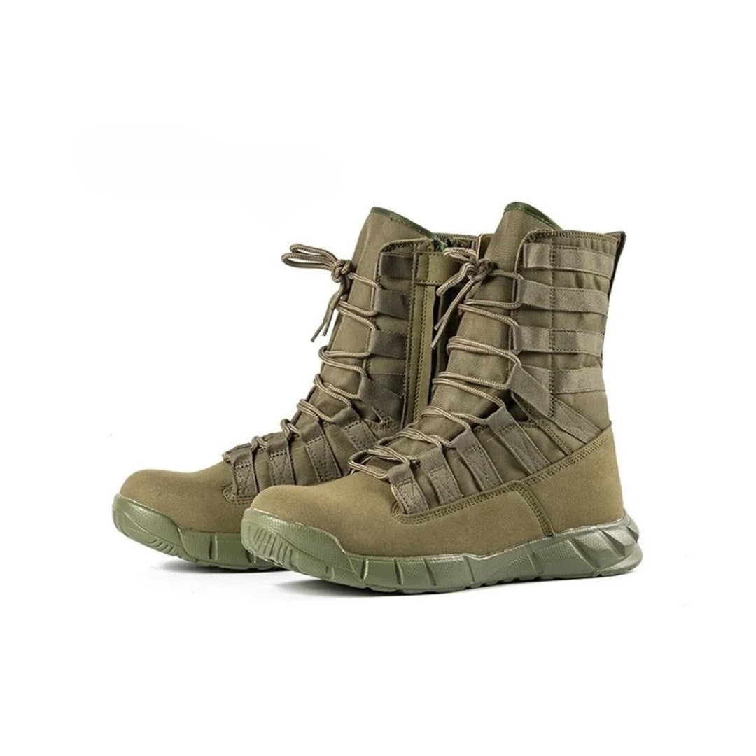 High-Top Nylon Desert Hiking Boots with Rubber Sole