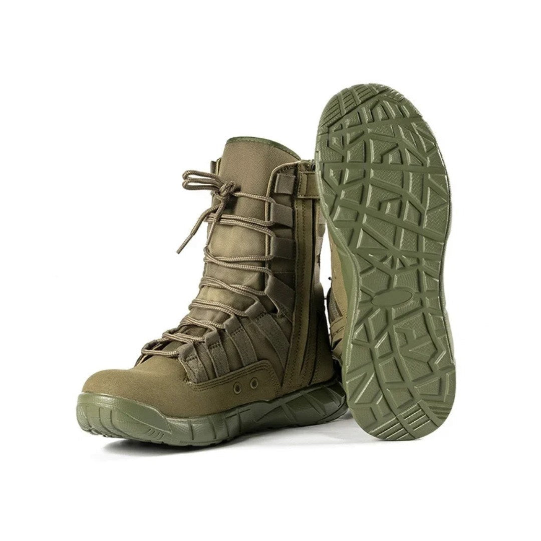 High-Top Nylon Desert Hiking Boots with Rubber Sole