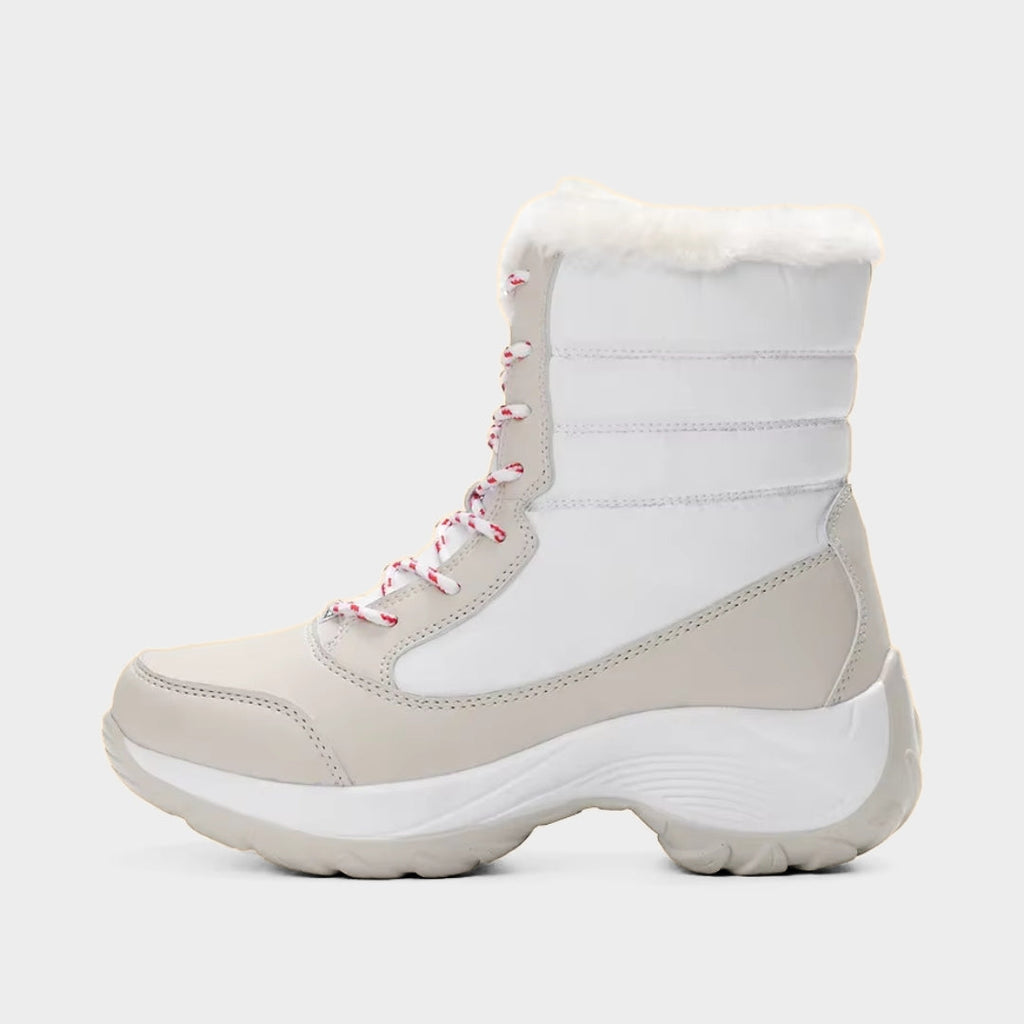 Winter Ankle Snow Boots with Faux Fur Lining and Platform Grip Sole