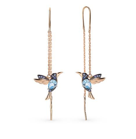 Colibri Enamel and Zirconia Earrings