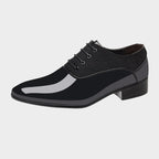 Patent Style Pointed-Toe Oxford Dress Shoes