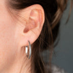 Unique Silvery Hoop Earrings