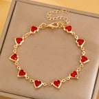 Ophelyra Garnetelle Heart Gold Bracelet