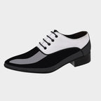 Patent Style Pointed-Toe Oxford Dress Shoes