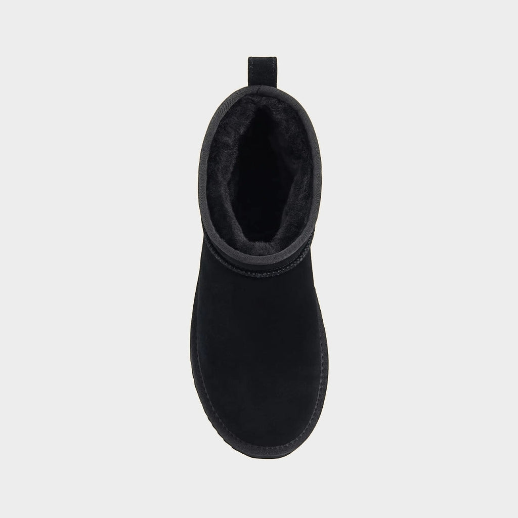 Suede Ankle Slip-On Winter Lounge Boots with Plush Lining