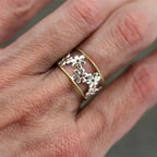 Vintage Gold and Silver Flower Ring