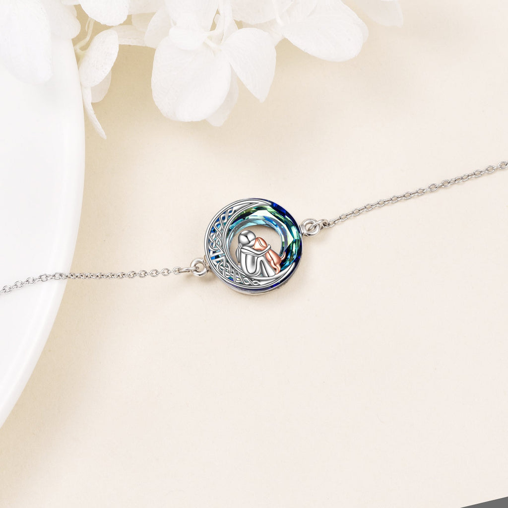 Silver Adjustable Dog Charm Bracelet