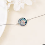 Silver Adjustable Dog Charm Bracelet