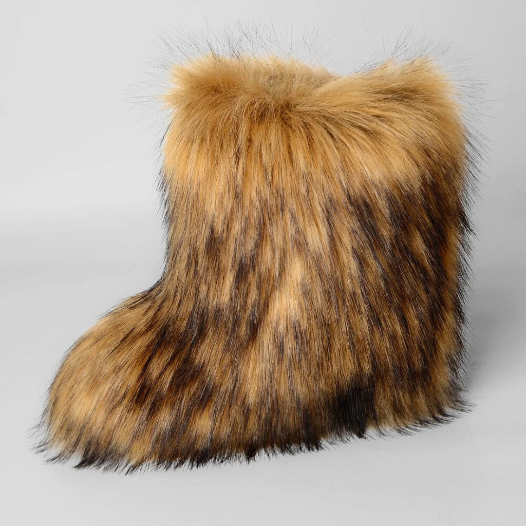 Faux Fur Mid-Calf Winter Statement Snow Boots