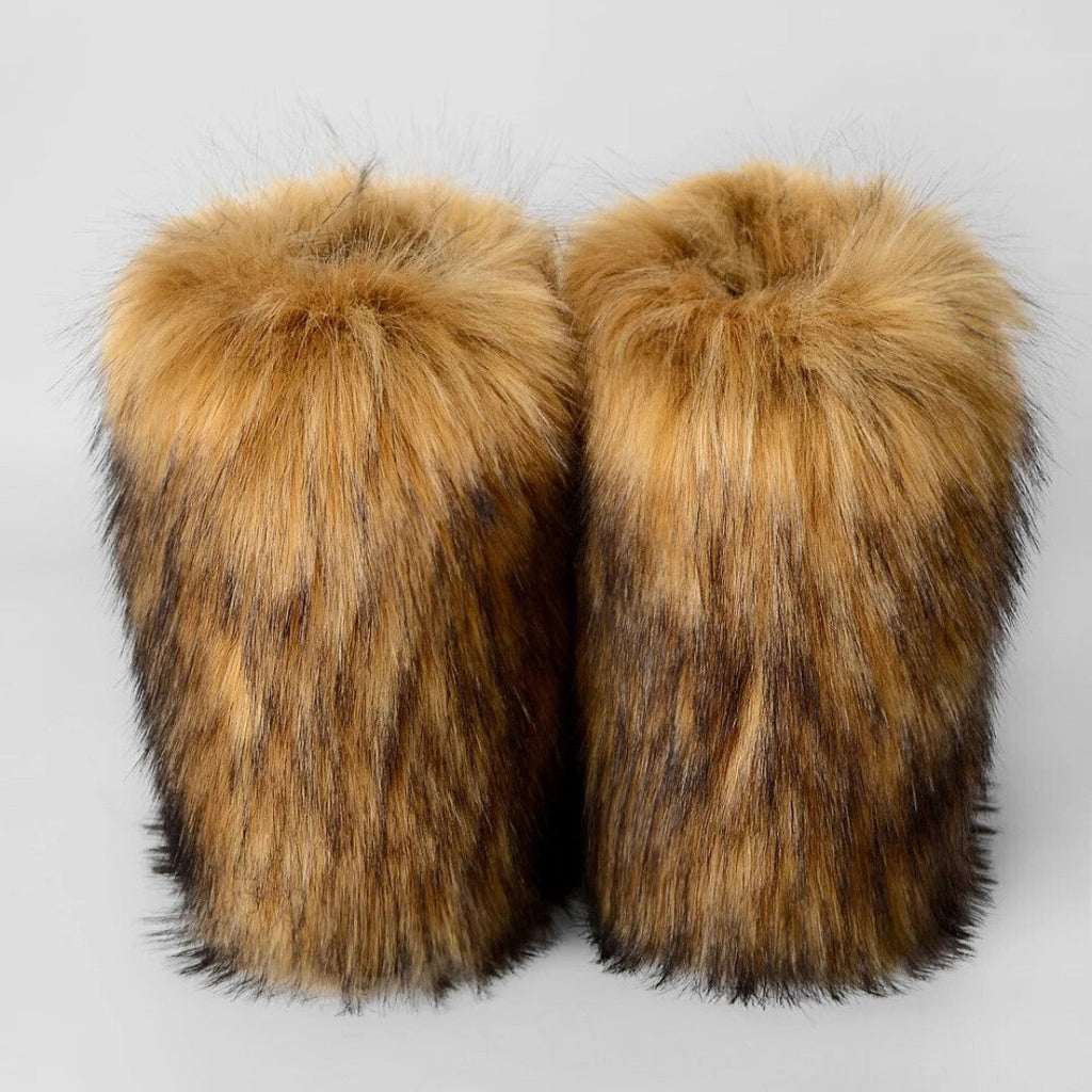 Faux Fur Mid-Calf Winter Statement Snow Boots