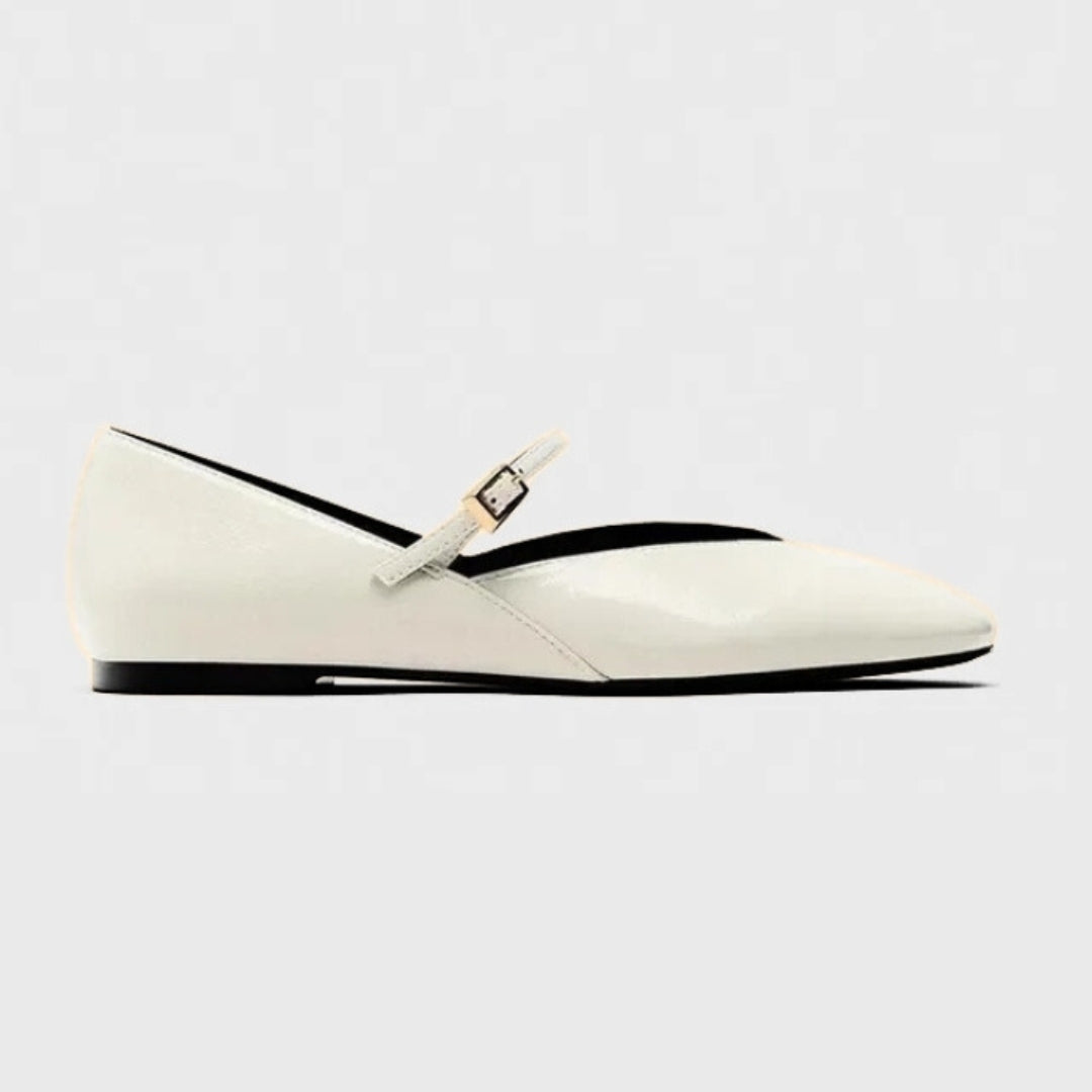 Shine Patent Mary Jane Ballet Flats