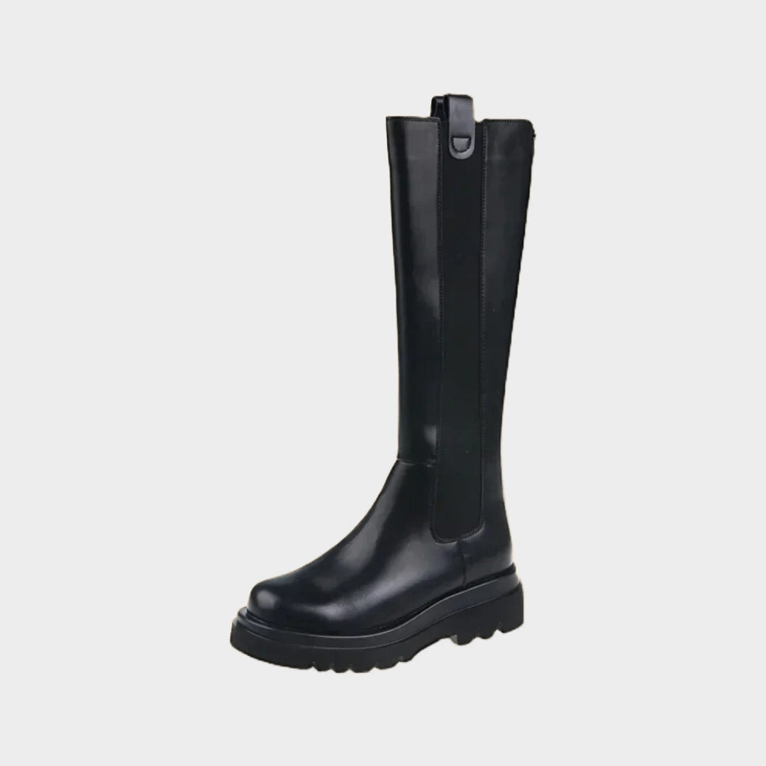 XY (find better variant images) Platform Knee High Boots with Fur Lining