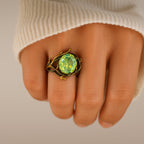 Green Opal Nature Ring