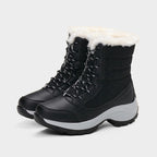 Winter Ankle Snow Boots with Faux Fur Lining and Platform Grip Sole