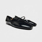 Shine Patent Mary Jane Ballet Flats
