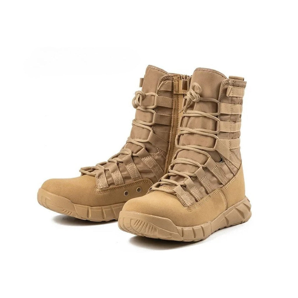 High-Top Nylon Desert Hiking Boots with Rubber Sole