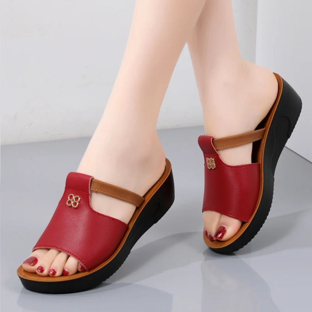 Leather Ankle Shoes with Anti-Slip Rubber Sole