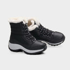 Winter Ankle Snow Boots with Faux Fur Lining and Platform Grip Sole