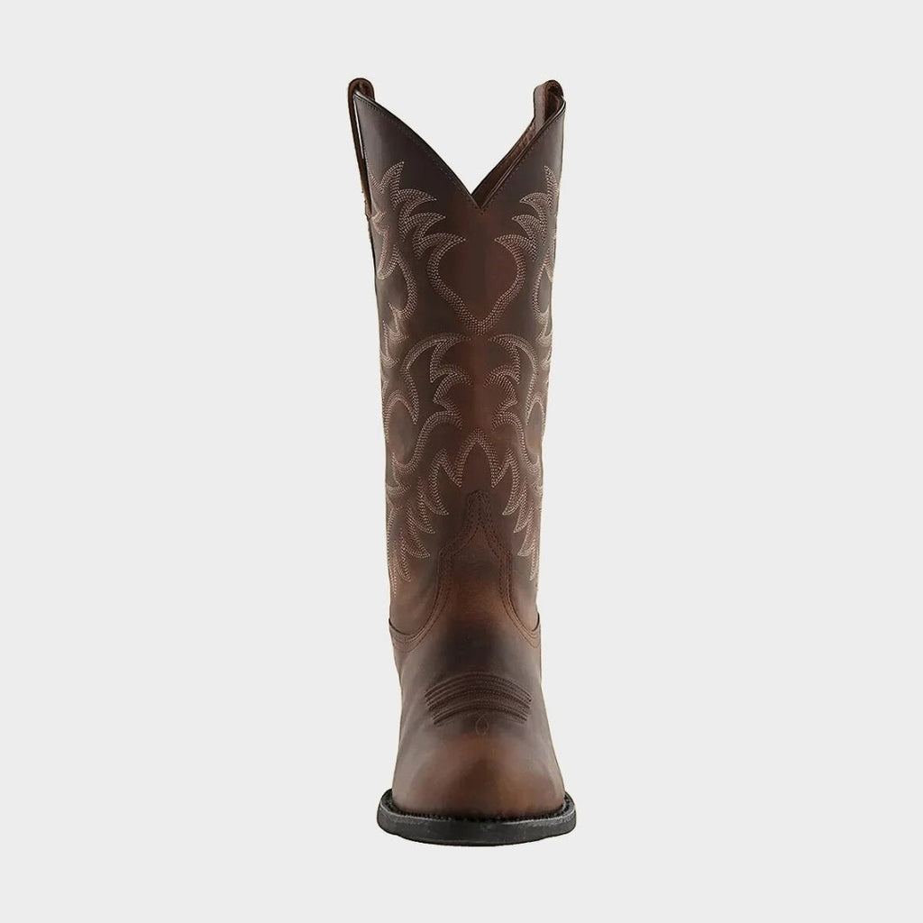 Embroidered Cowboy Riding Boots with Pointed Toe