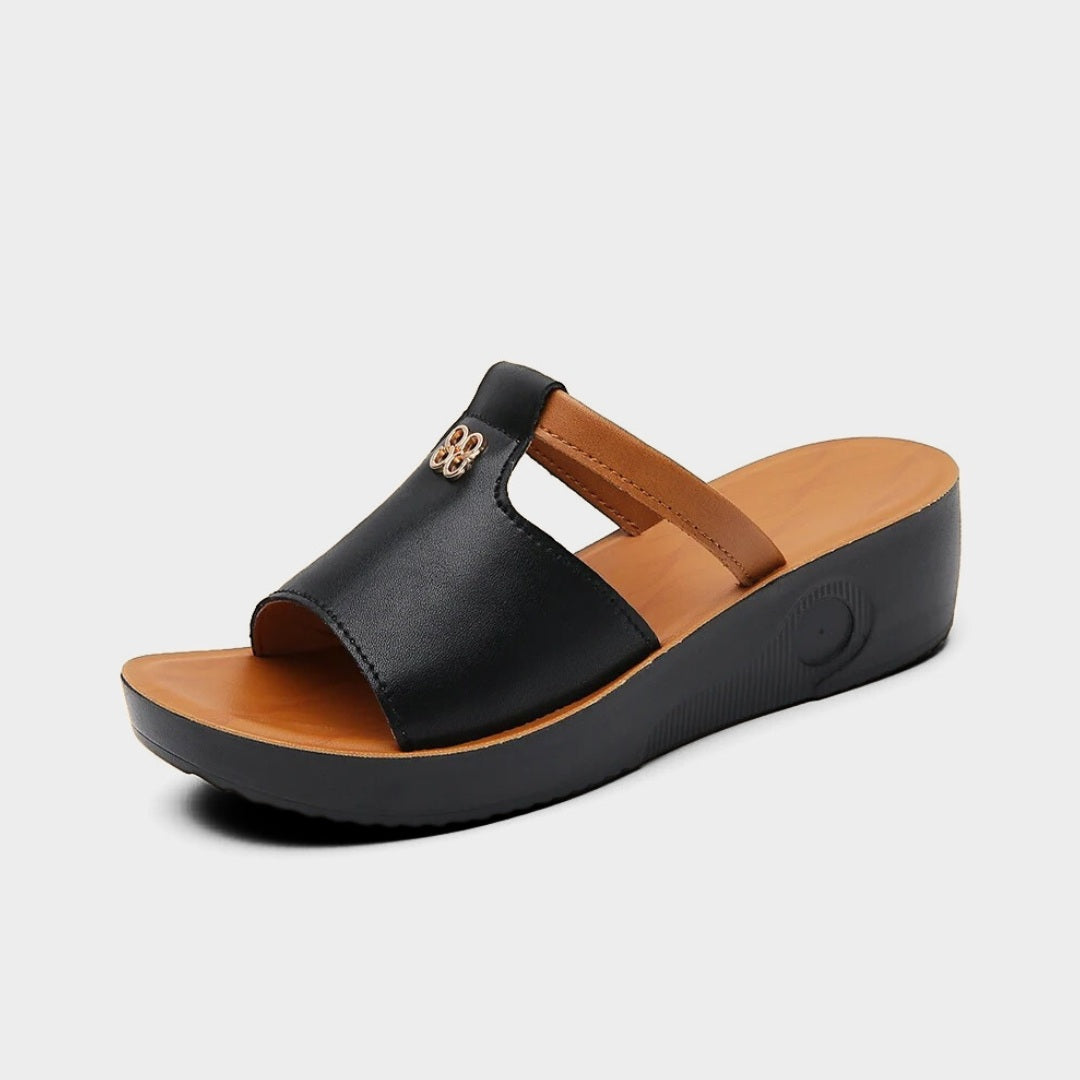 Leather Ankle Shoes with Anti-Slip Rubber Sole