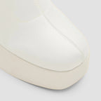 Platform Ankle Sock Boots With High Block Heel