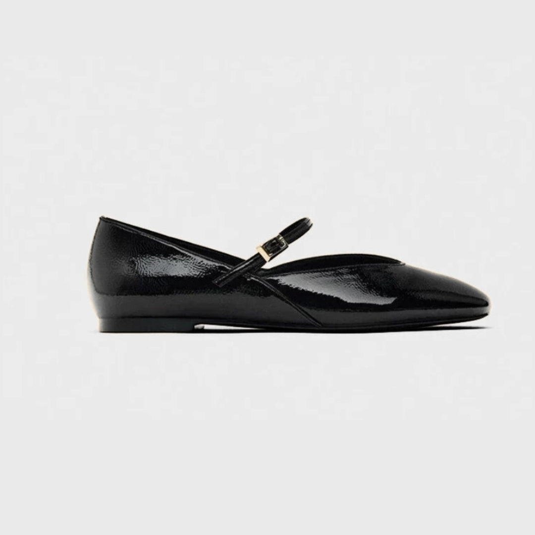 Shine Patent Mary Jane Ballet Flats