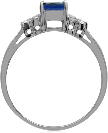 Octagon Cut Sapphire Ring