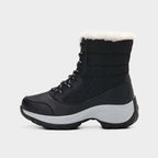 Winter Ankle Snow Boots with Faux Fur Lining and Platform Grip Sole