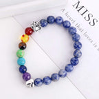 Rainbow Bridge Memorial Bracelet 7 Chakra Bead Gift for Pet Loss