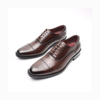 Waterproof Cow Leather Oxford Shoes with Pointed Toe