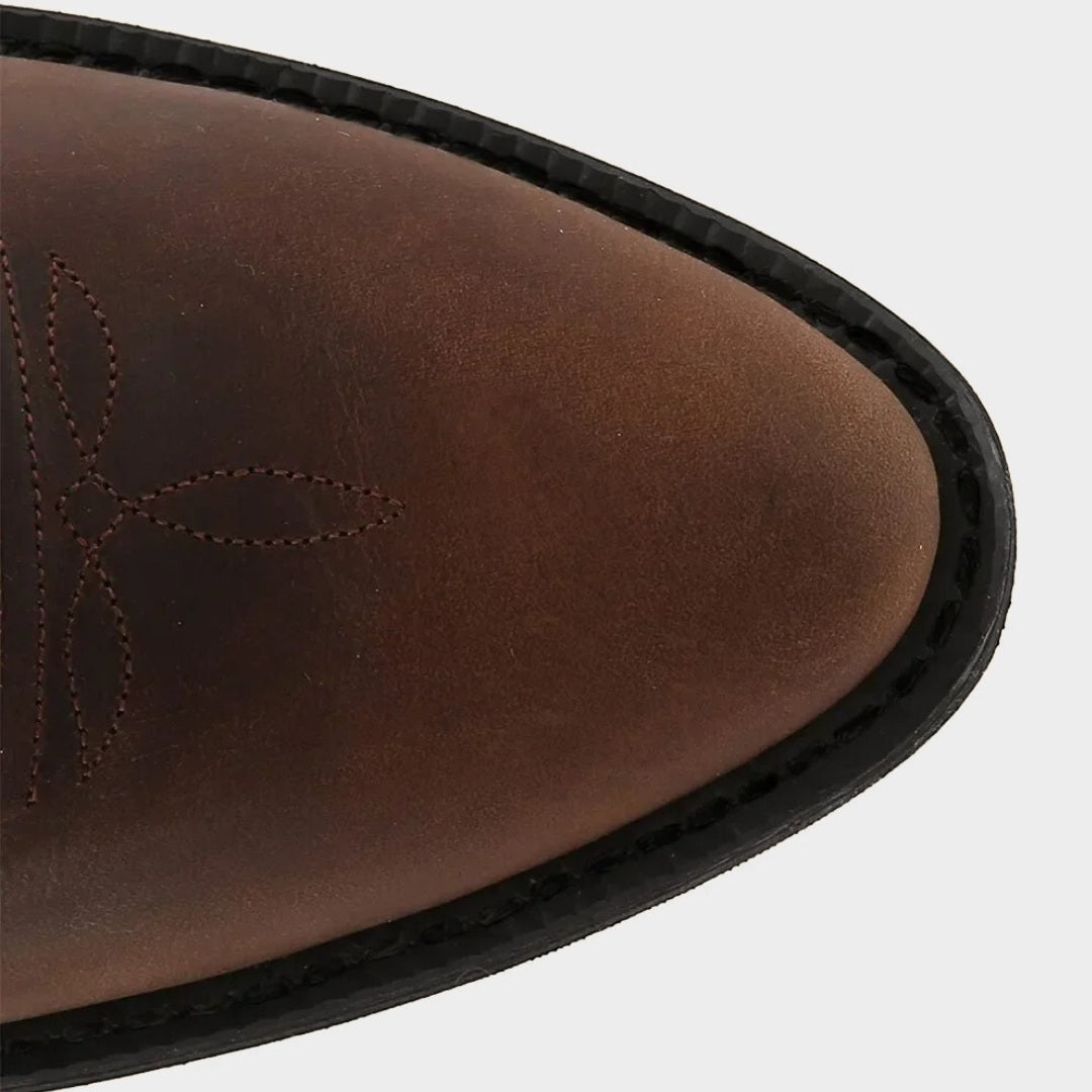 Embroidered Cowboy Riding Boots with Pointed Toe