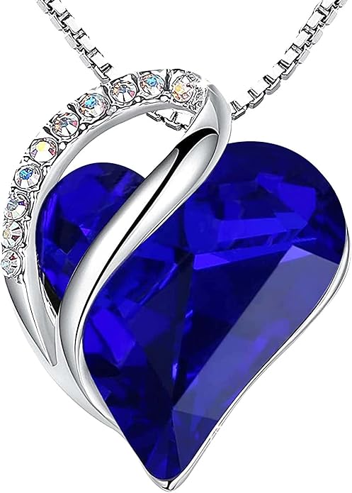 Infinity Heart Sapphire Necklace