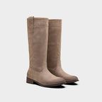 Classic Suede Mid-Calf Riding Boots