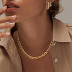 Sophisticated Chunky Gold Cuban Link Necklace