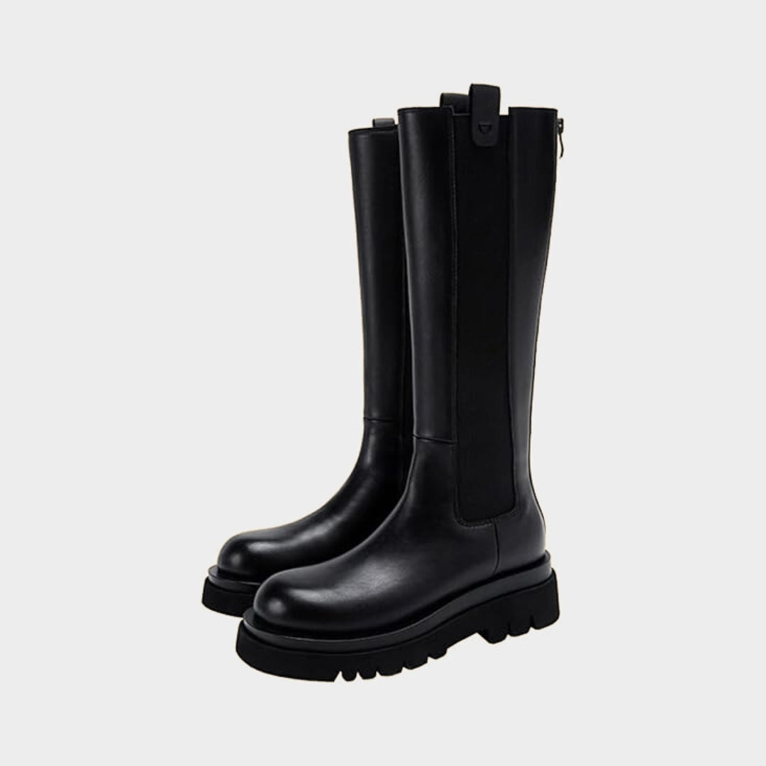 XY (find better variant images) Platform Knee High Boots with Fur Lining