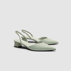 Slingback Pointed Toe Heels with Low Block Heel