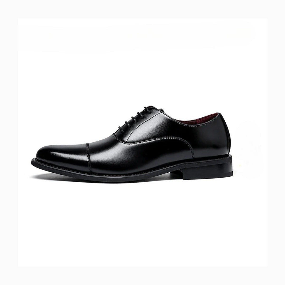 Waterproof Cow Leather Oxford Shoes with Pointed Toe