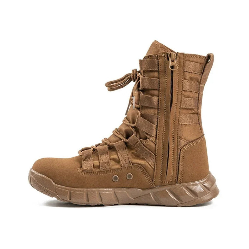 High-Top Nylon Desert Hiking Boots with Rubber Sole