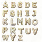 Gold Bubble Letter Initial Necklace