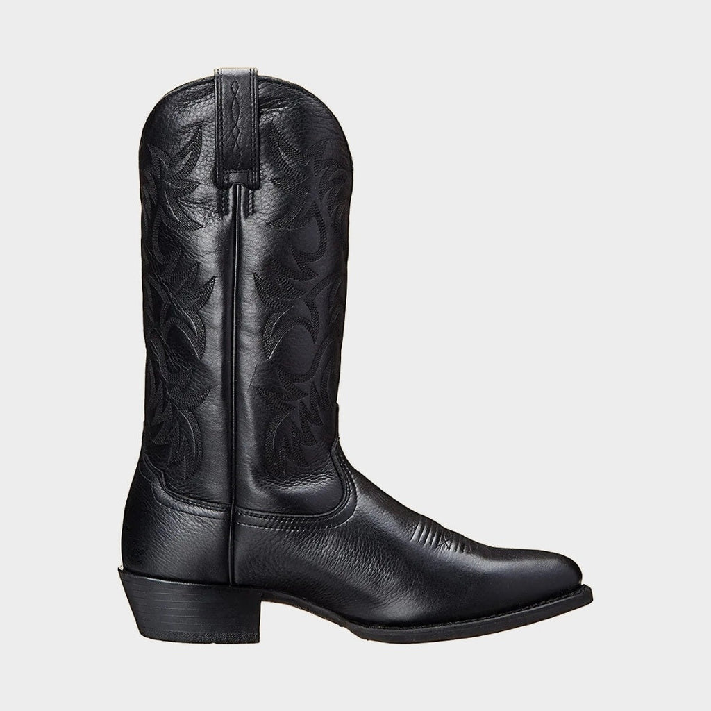 Embroidered Cowboy Riding Boots with Pointed Toe