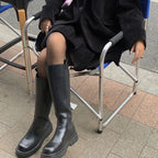 XY (find better variant images) Platform Knee High Boots with Fur Lining