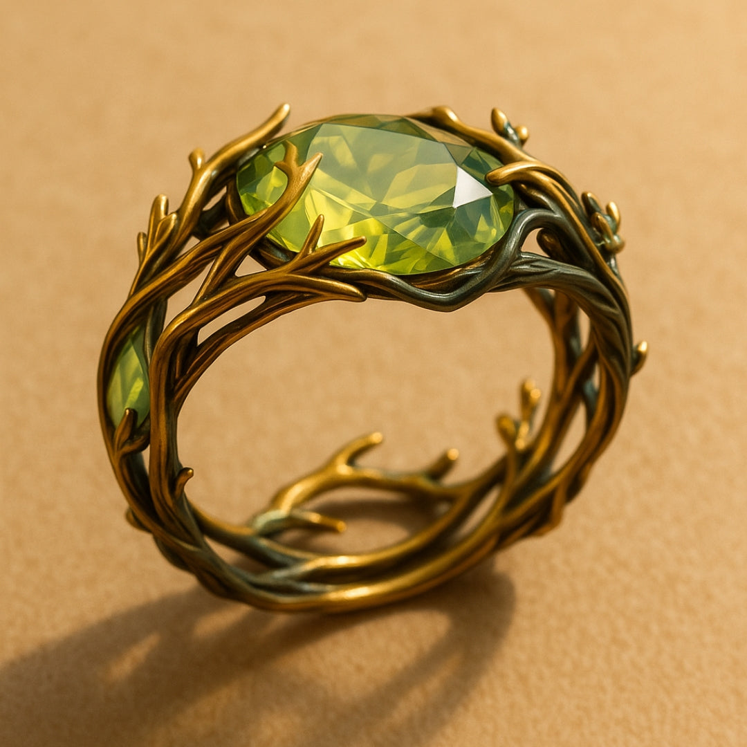 Green Opal Nature Ring