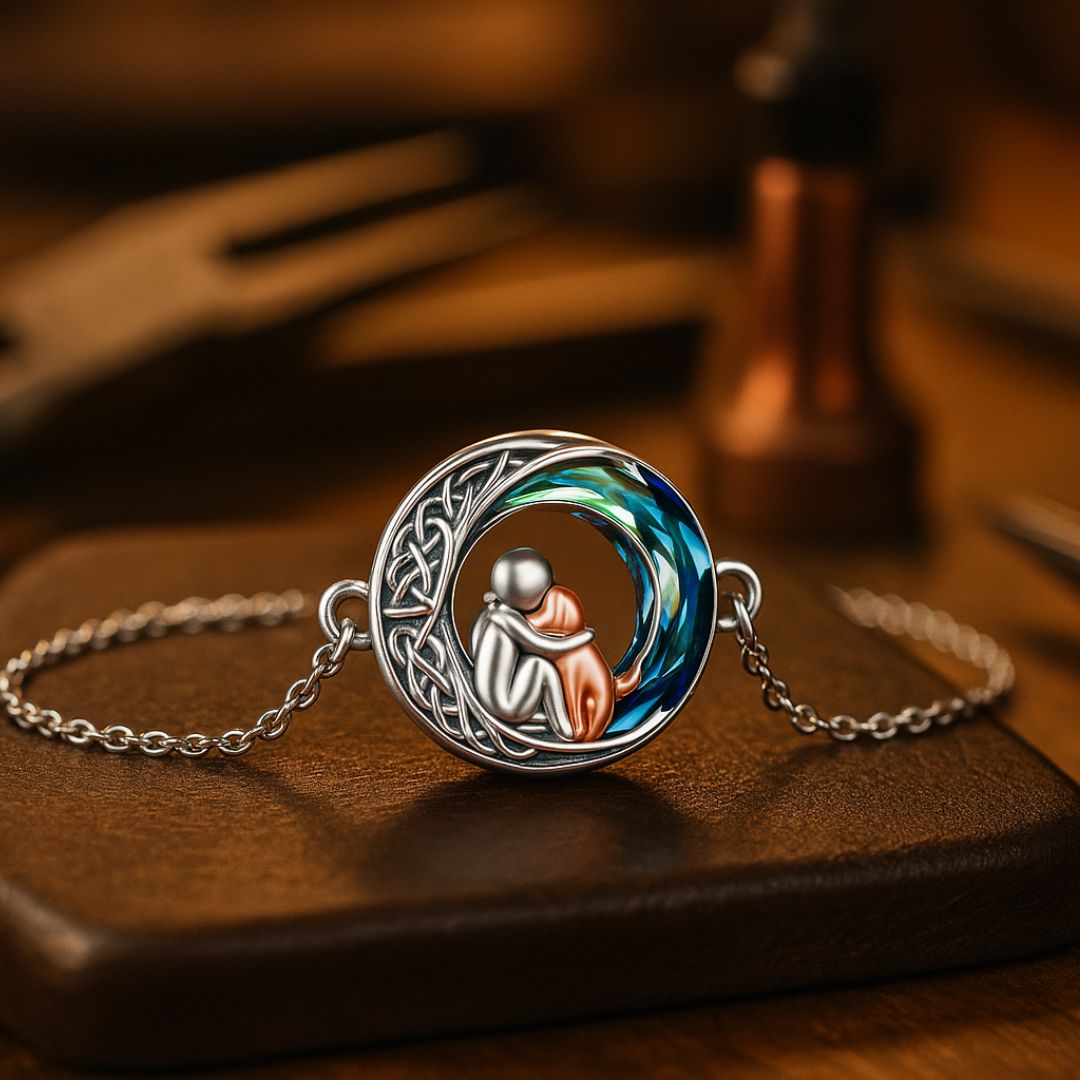 Silver Adjustable Dog Charm Bracelet