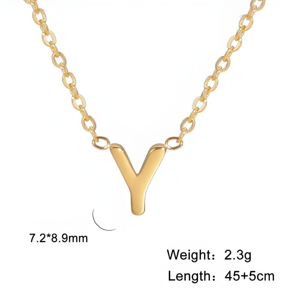 Chic Love Letter Gold Initial Necklace